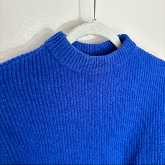 Cordova Megève Sweater Blue 100% Extra Fine Merino Wool Blue Ribbed Size XS - Picture 5 of 12